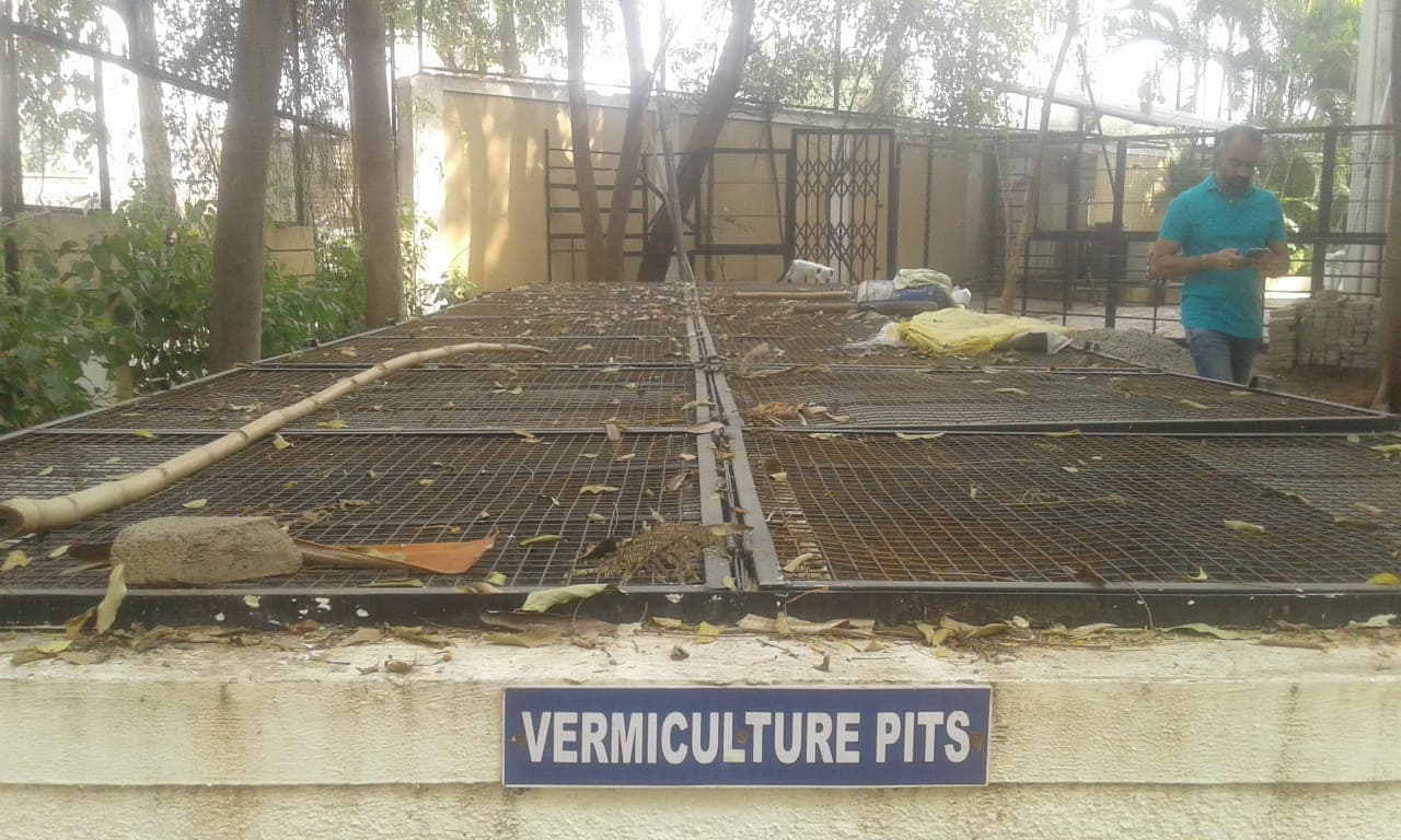 On-site vermiculture pits at Empress Court housing society